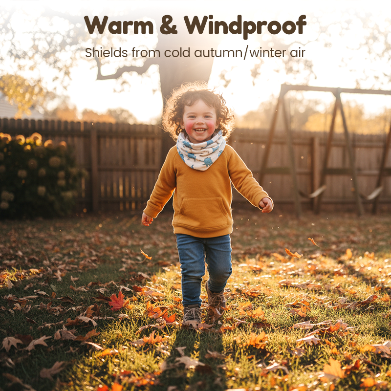 Kids' Cartoon-Printed Windproof Neck Warmer