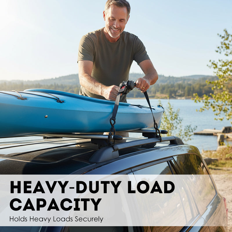 Tie Down Any Cargo Instantly! No-Tangle Auto-Retract Ratchet Strap
