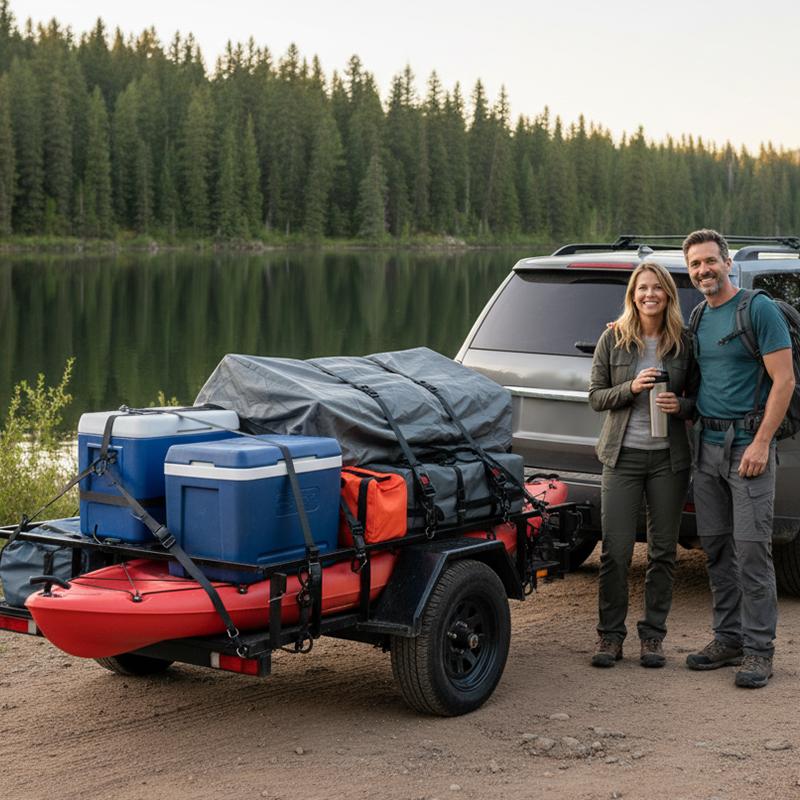Tie Down Any Cargo Instantly! No-Tangle Auto-Retract Ratchet Strap