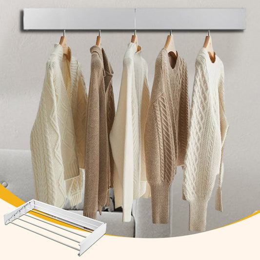 🧺🪑 Foldable Wall-Mounted Clothes Drying Rack—Every time you hang laundry, your clothes come out fresh and tidy! ☀️