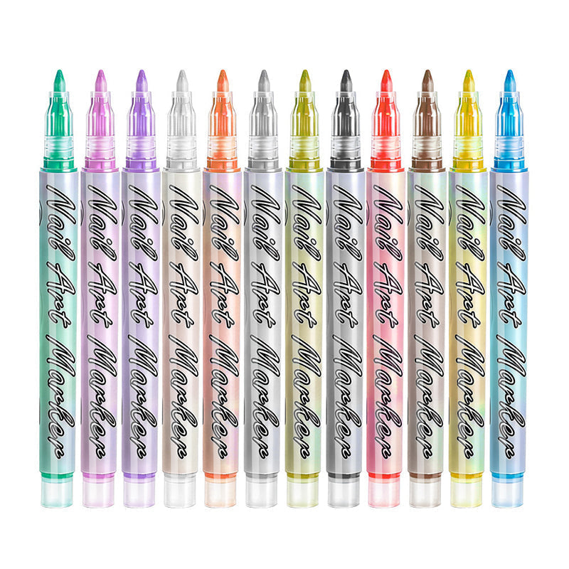 🎨 50% OFF NOW! 💅 12-Color Acrylic Nail Art Pens – Vibrant Pigments, Fine Tips & Easy DIY Designs ✨🖌️