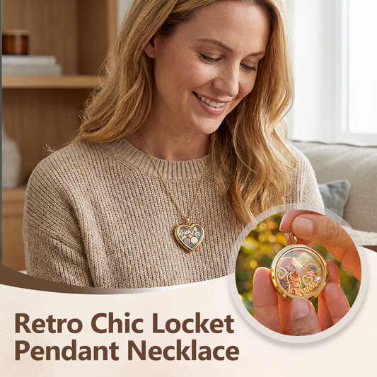 Retro Chic Locket Pendant Necklace