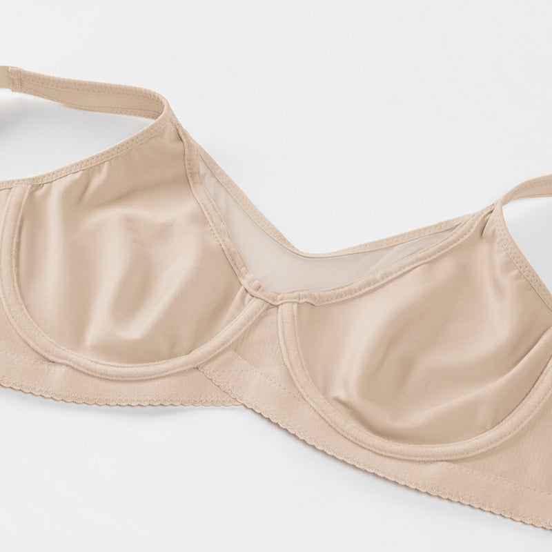 Underwire Plus-Size Bra – Breathable Mesh, Natural Lift