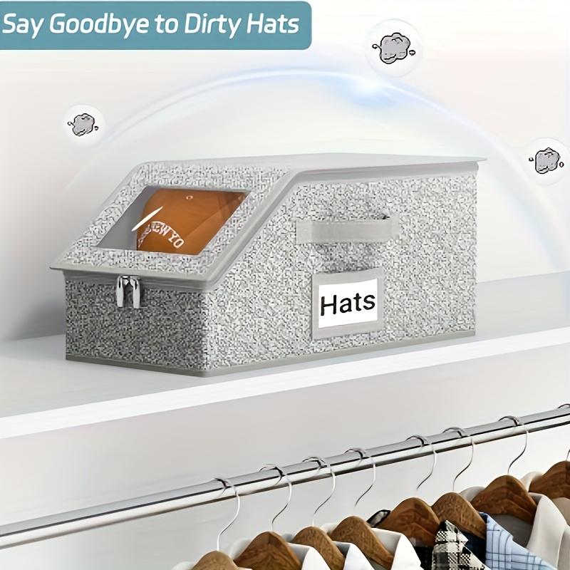 Stack Caps Neatly Instantly! Stackable Baseball Hat Storage Boxes