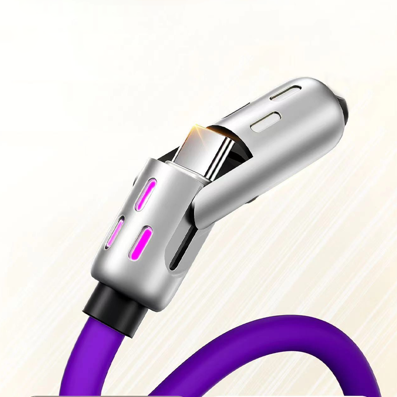 Charge Multiple Devices Instantly! RGB 240W 4-in-1 Braided Cable