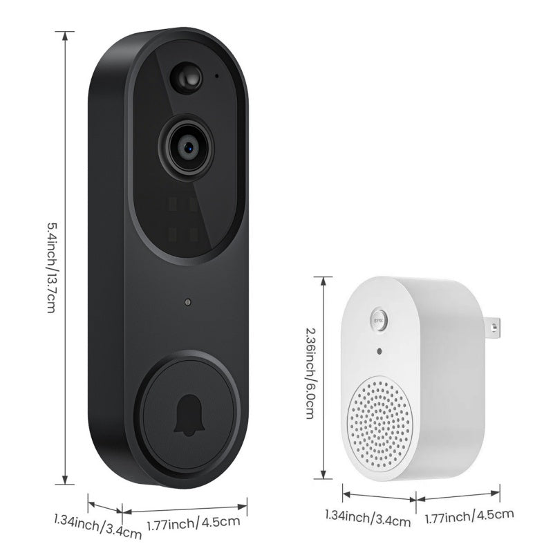 Monitor Your Door Instantly! 1080P AI Human Detection Video Doorbell