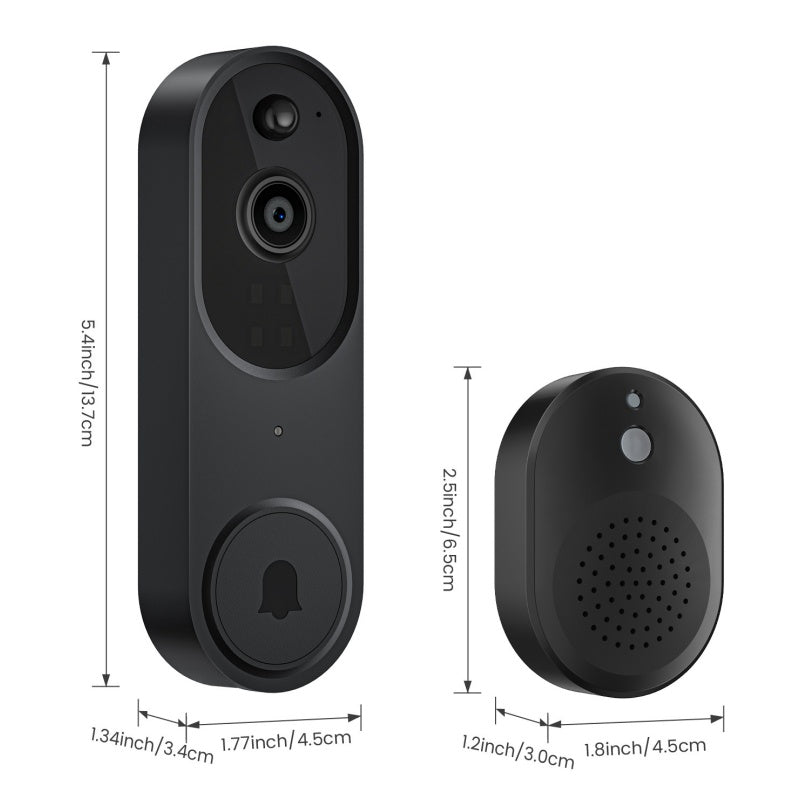 Monitor Your Door Instantly! 1080P AI Human Detection Video Doorbell