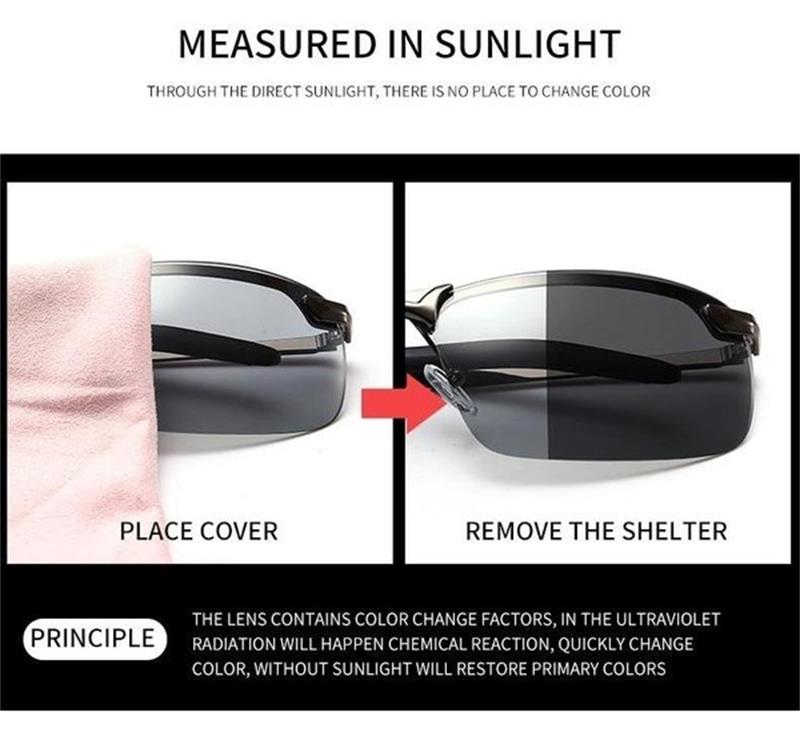 2026 Photochromic Sunglasses with Anti-Reflective Polarized Lenses