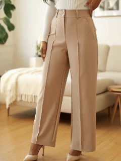 🔥New Arrivals🔥Women's High-Waist Wide-Leg Solid Color Trousers