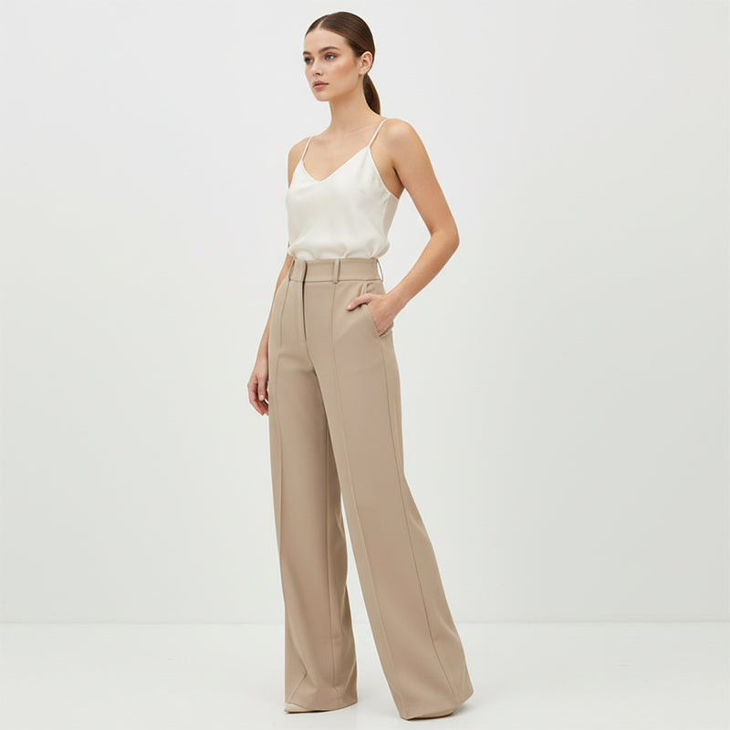 🔥New Arrivals🔥Women's High-Waist Wide-Leg Solid Color Trousers