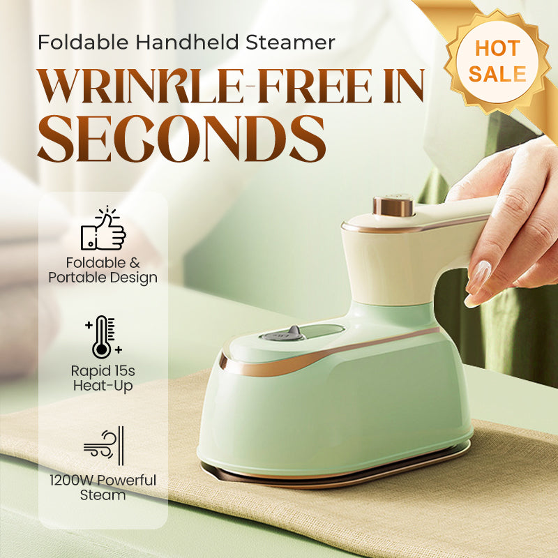 ✨ Instant Wrinkle Removal—1200W Foldable Handheld Steam Iron! ✨