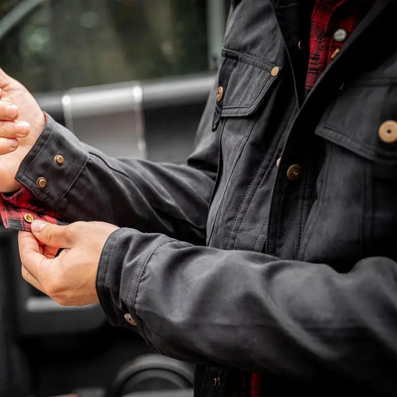 🔥Men’s Flannel-Lined Western Snap Jacket