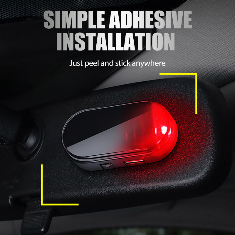 Deter Thieves Instantly! No-Wire Solar Car Warning Light