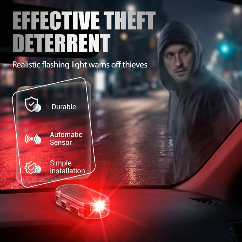 Deter Thieves Instantly! No-Wire Solar Car Warning Light