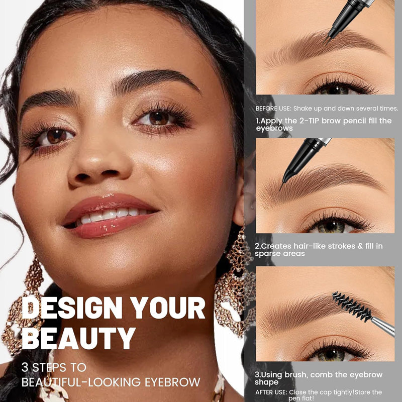 🔥50% OFF-Buy 1 Get 1 Free 💥Waterproof & Smudge-Proof Brow Pen👁️‍🗨️