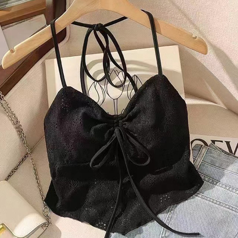 🔥New Arrivals✨Women's Ruched Halter Crop Top