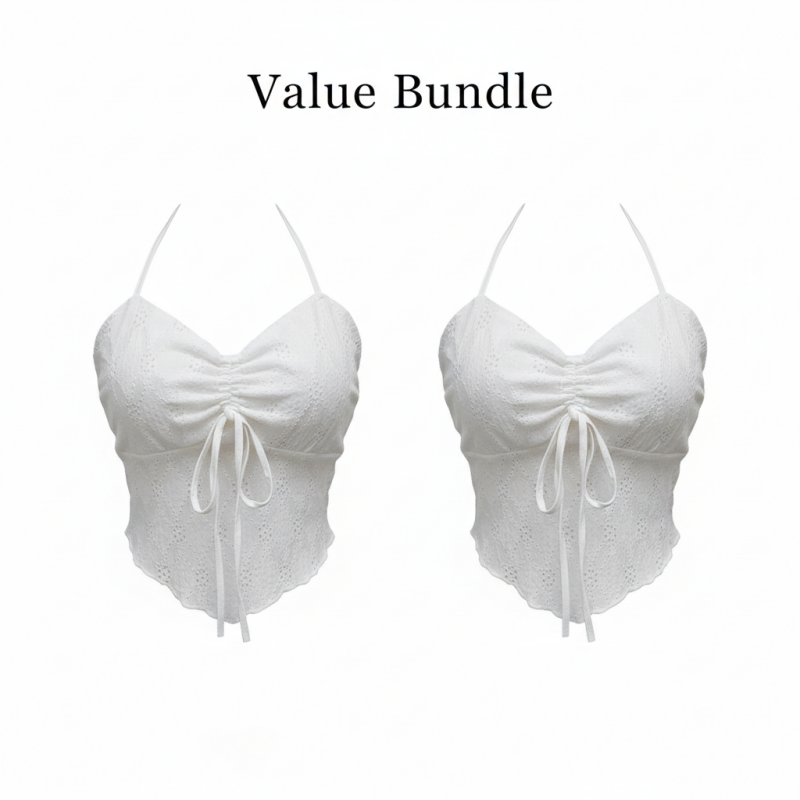 🔥New Arrivals✨Women's Ruched Halter Crop Top