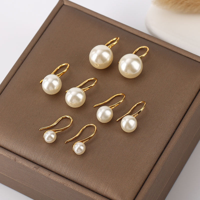 🔥Hot New Products🔥Elegant High-Heel Hook Faux Pearl Drop Earrings