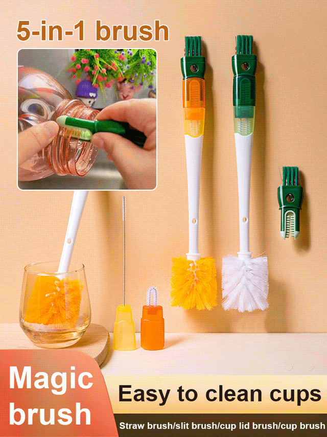 Multi-functional 5-in-1 Cup Brush