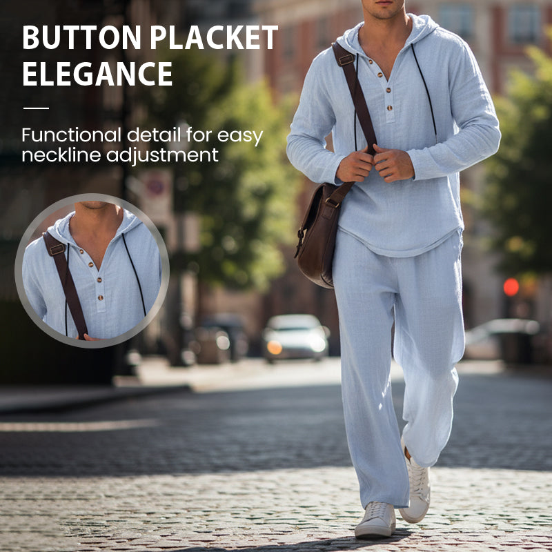 🥳2026 HOT SALE🥳💞50K+ SOLD!💥💎🧥 Modern Relaxed Style, All-Day Comfort. Men‘s Hooded 2-Piece – 75%OFF Price! ✨🛋️