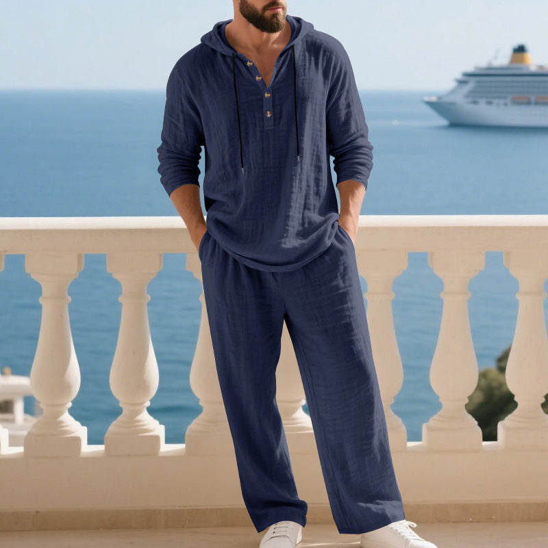 🥳2026 HOT SALE🥳💞50K+ SOLD!💥💎🧥 Modern Relaxed Style, All-Day Comfort. Men‘s Hooded 2-Piece – 75%OFF Price! ✨🛋️