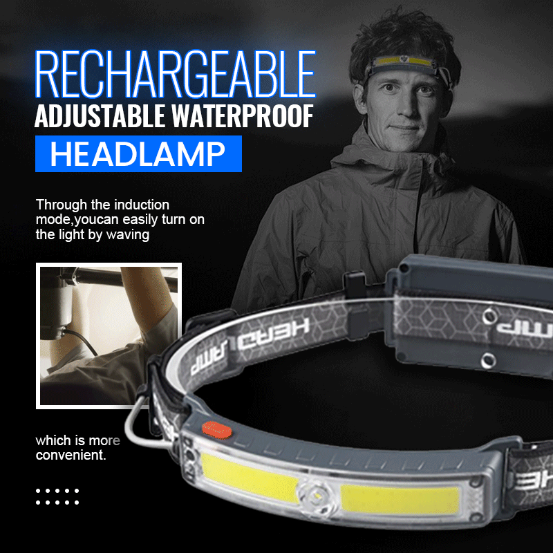 Go Hands-Free Instantly! Rechargeable Waterproof LED Headlamp