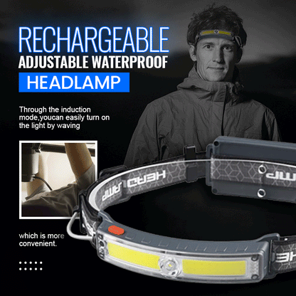 Go Hands-Free Instantly! Rechargeable Waterproof LED Headlamp