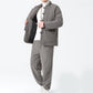 Men's Retro Tang Suit Winter Thickened Jacket and Pants Set