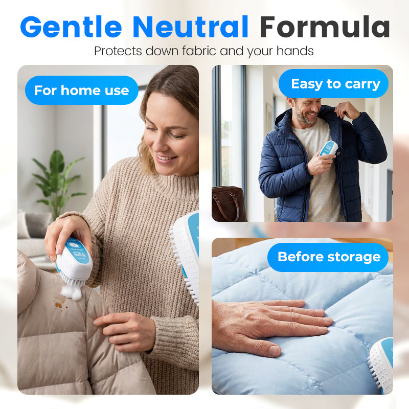 🎉Water-Free Down Jacket Cleaner with Brush