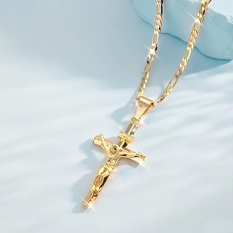 ⏰LAST DAY ✝️Gold-Tone Crucifix Pendant Necklace