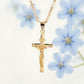 ⏰LAST DAY ✝️Gold-Tone Crucifix Pendant Necklace