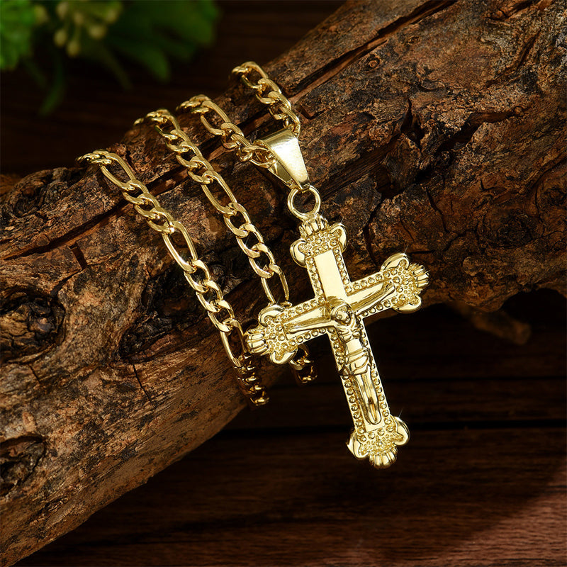 ⏰LAST DAY ✝️Gold-Tone Crucifix Pendant Necklace
