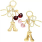 🔥Elegant Cherry Bow Initial Charm Keychain