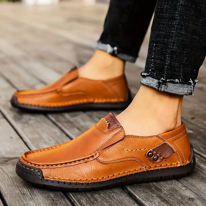 💎 50% OFF! 💎 Classic Men’s Slip-On Leather Shoes – Premium Calfskin, All-Day Comfort & Effortless Style