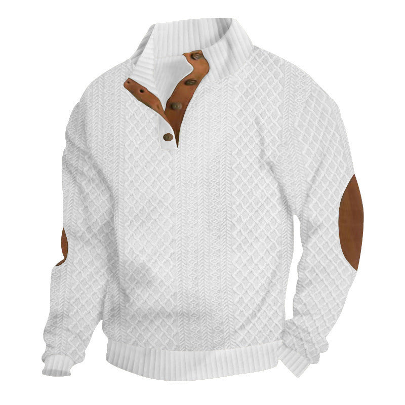 🔥Men's Textured Jacquard Collared Sweatshirt - BUY 2 FREE SHIPPING