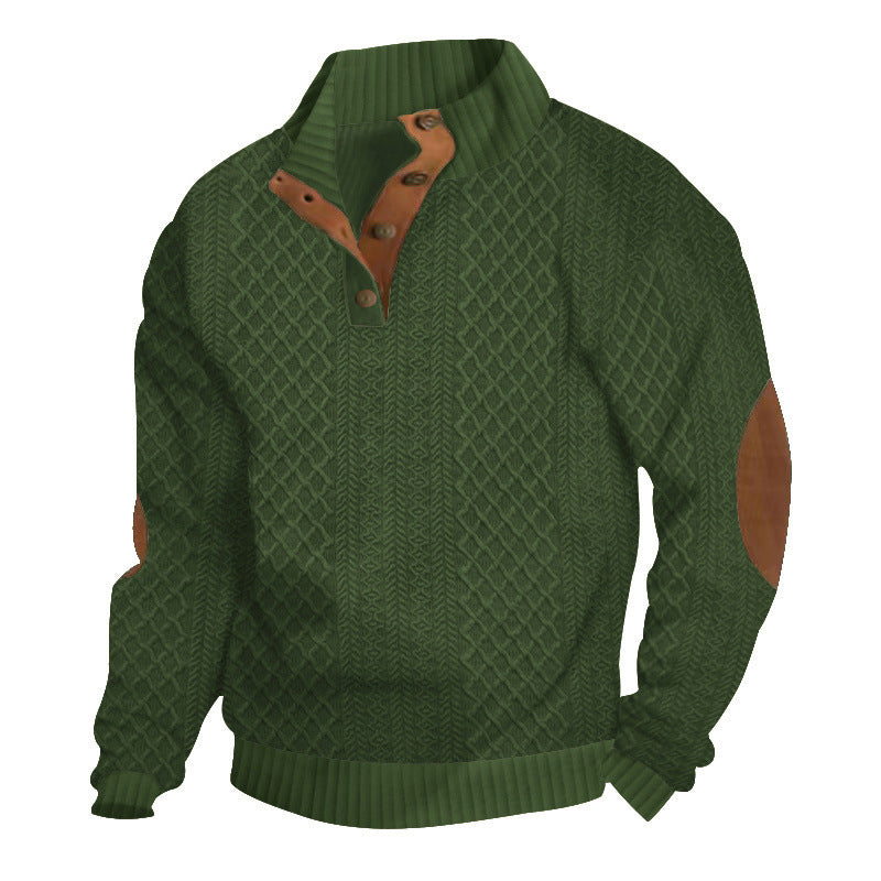 🔥Men's Textured Jacquard Collared Sweatshirt - BUY 2 FREE SHIPPING