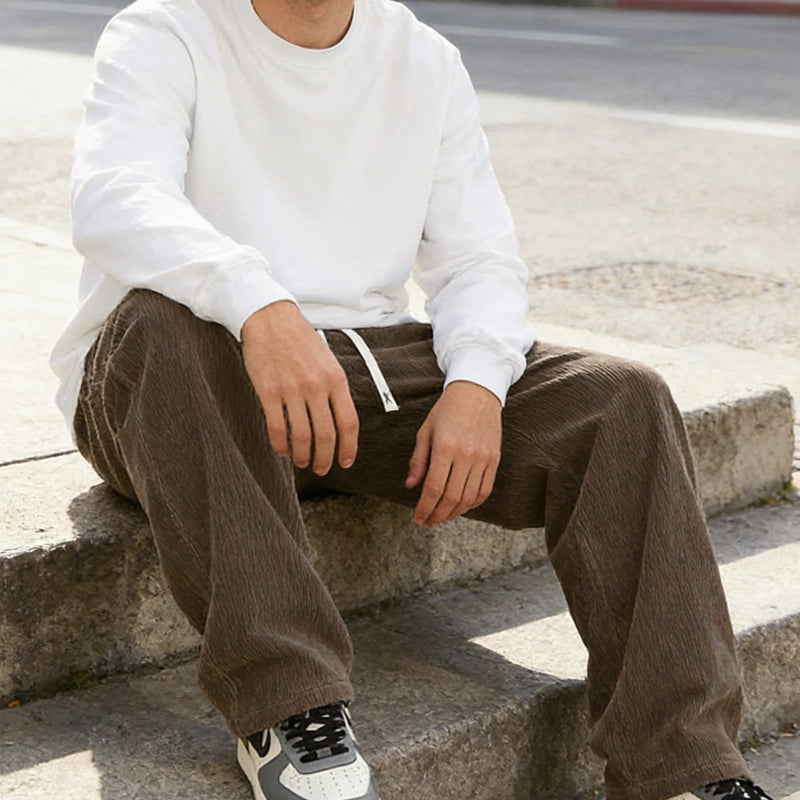 ✨🔥Men's Loose-Fit Drawstring Pants with Pockets