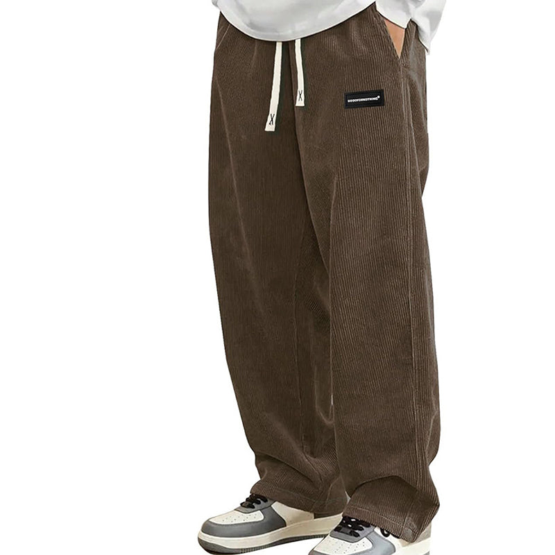 ✨🔥Men's Loose-Fit Drawstring Pants with Pockets