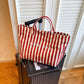 🔥Women's Fashion Striped Canvas Tote Bag