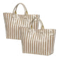 🔥Women's Fashion Striped Canvas Tote Bag