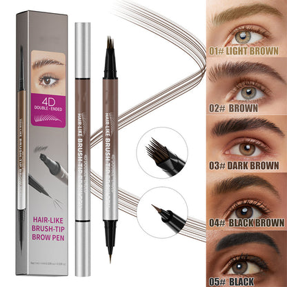Define Brows & Eyes Instantly! 2-in-1 Waterproof Liquid Brow Pen