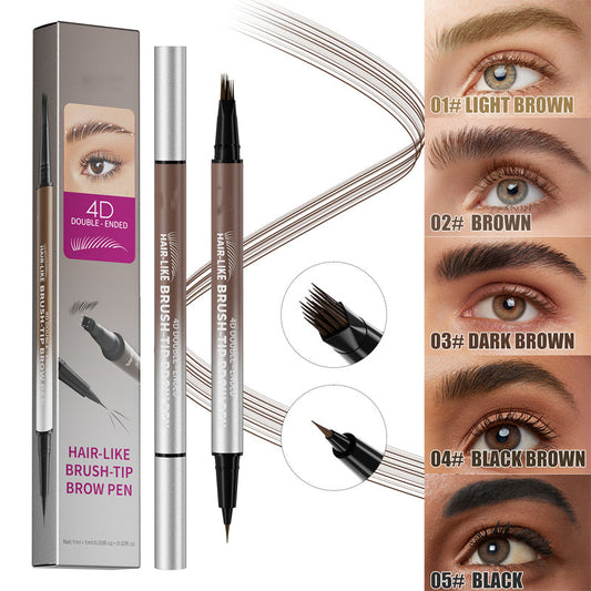Define Brows & Eyes Instantly! 2-in-1 Waterproof Liquid Brow Pen