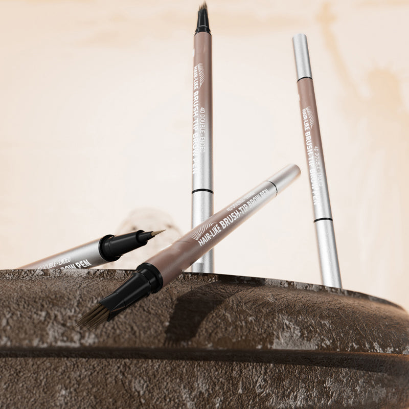 Define Brows & Eyes Instantly! 2-in-1 Waterproof Liquid Brow Pen
