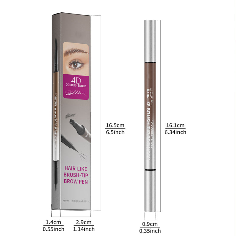 Define Brows & Eyes Instantly! 2-in-1 Waterproof Liquid Brow Pen