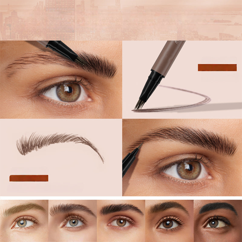 Define Brows & Eyes Instantly! 2-in-1 Waterproof Liquid Brow Pen