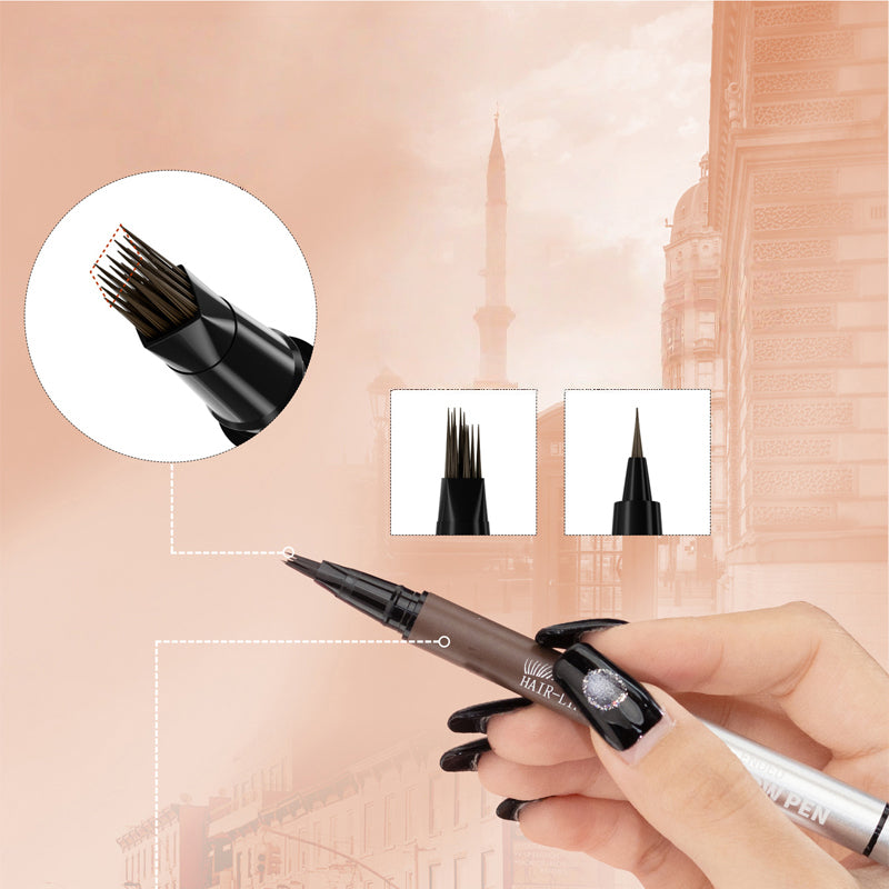 Define Brows & Eyes Instantly! 2-in-1 Waterproof Liquid Brow Pen