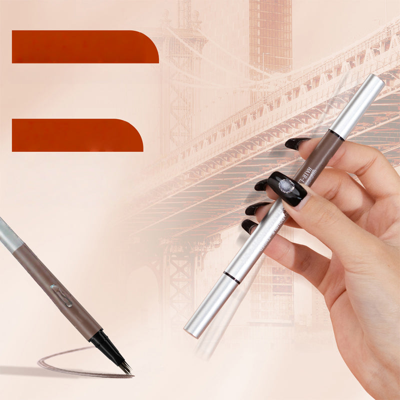 Define Brows & Eyes Instantly! 2-in-1 Waterproof Liquid Brow Pen