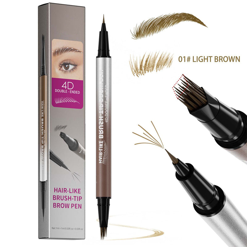 Define Brows & Eyes Instantly! 2-in-1 Waterproof Liquid Brow Pen