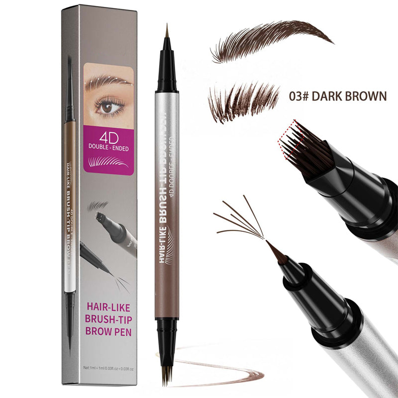Define Brows & Eyes Instantly! 2-in-1 Waterproof Liquid Brow Pen