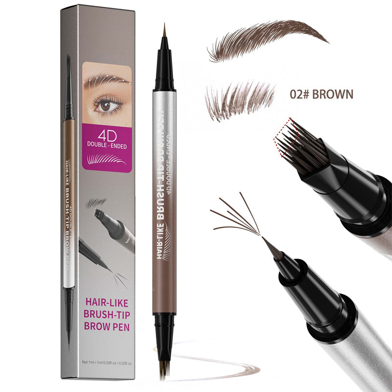 Define Brows & Eyes Instantly! 2-in-1 Waterproof Liquid Brow Pen